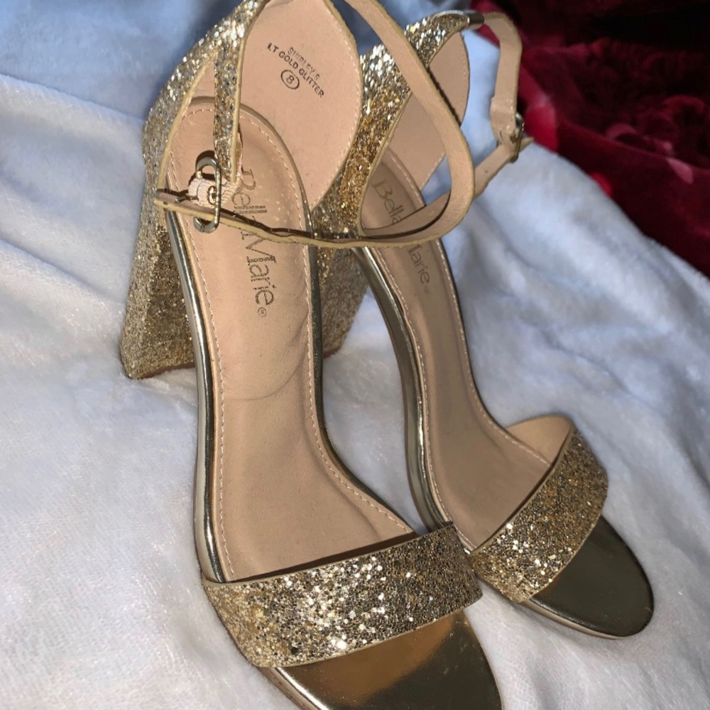 Bella Marie Heels (gold) size 8
